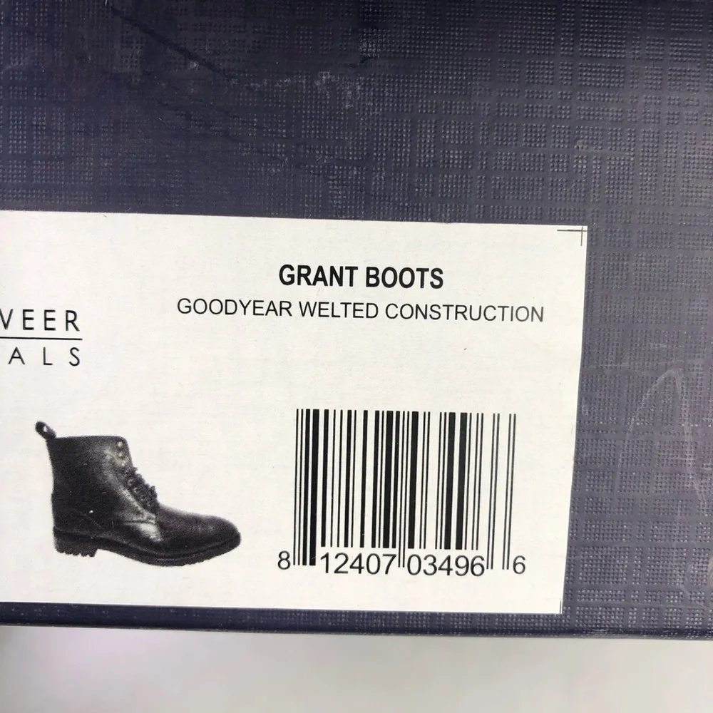 Anthony Veer Grant Wingtip Boots Black Leather Shoes